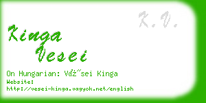 kinga vesei business card